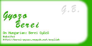 gyozo berei business card