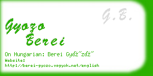gyozo berei business card